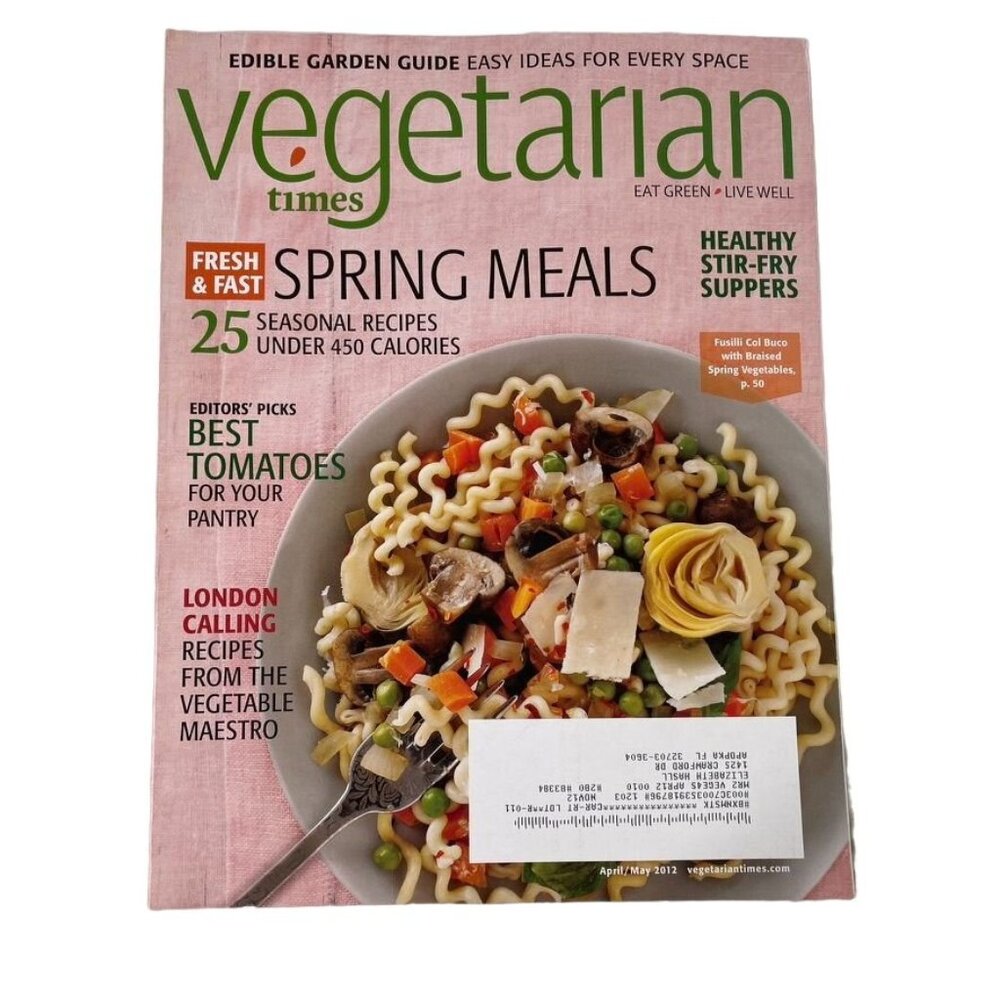Vegetarian Times Magazine u Vol 38 No 2 Issue 393 April May 2012 Spring Meals - Picture 1 of 7